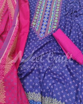 Embroidery Unstitched Three Piece
