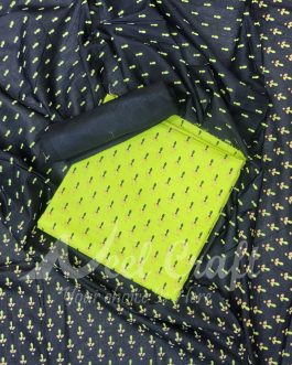 Kokila | Unstitched Screen Print Three Piece