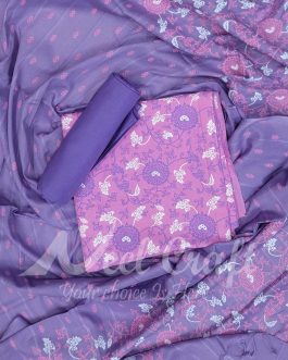 Parul | Unstitched Screen Print Three Piece