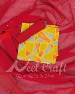 | Unstitched Screen Print Three Piece