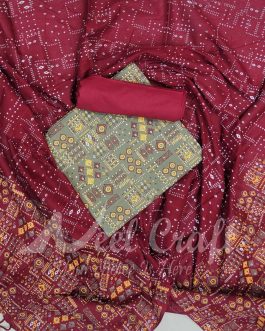 Mewish | Unstitched Screen Print Three Piece