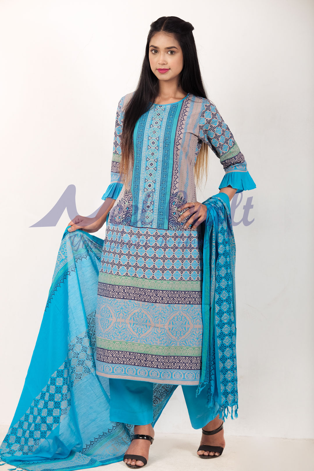 Neel-craft-new-three-piece-akashi-1 Eid Special Stitched Round Three Piece