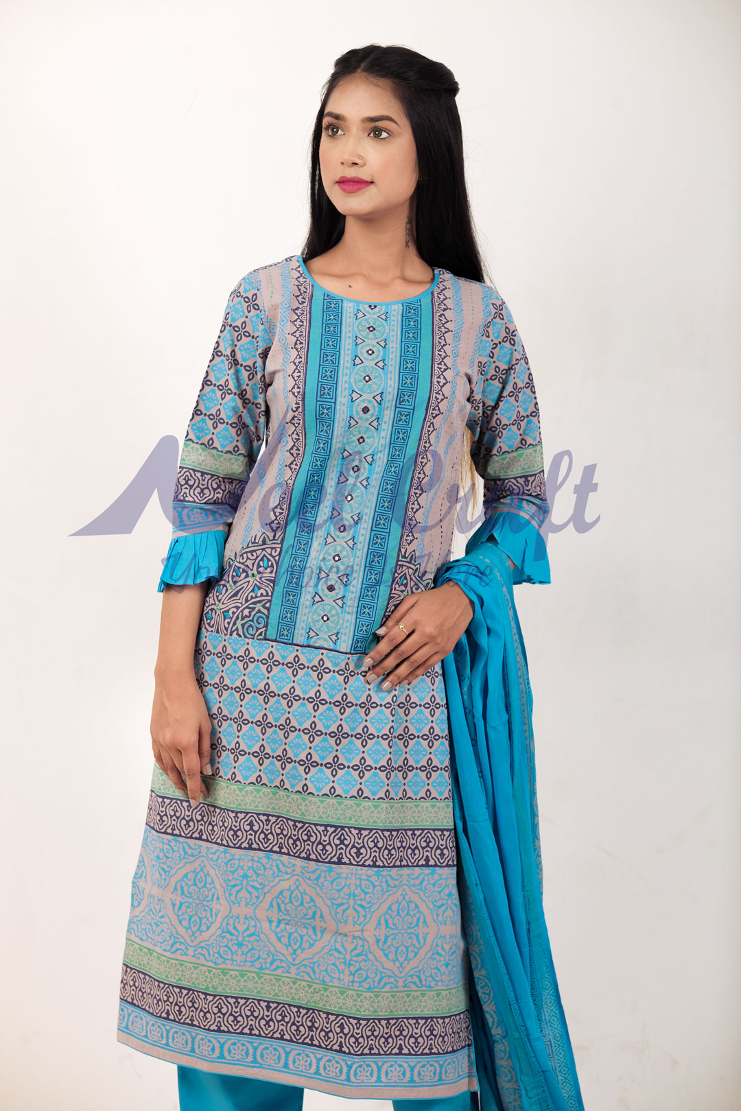 Neel-craft-new-three-piece-akashi-2 Eid Special Stitched Round Three Piece