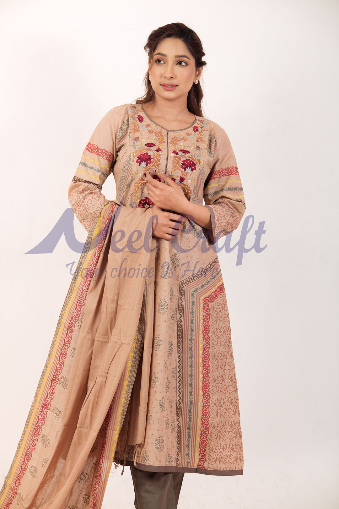 Eid Special Stitched Round Three Piece