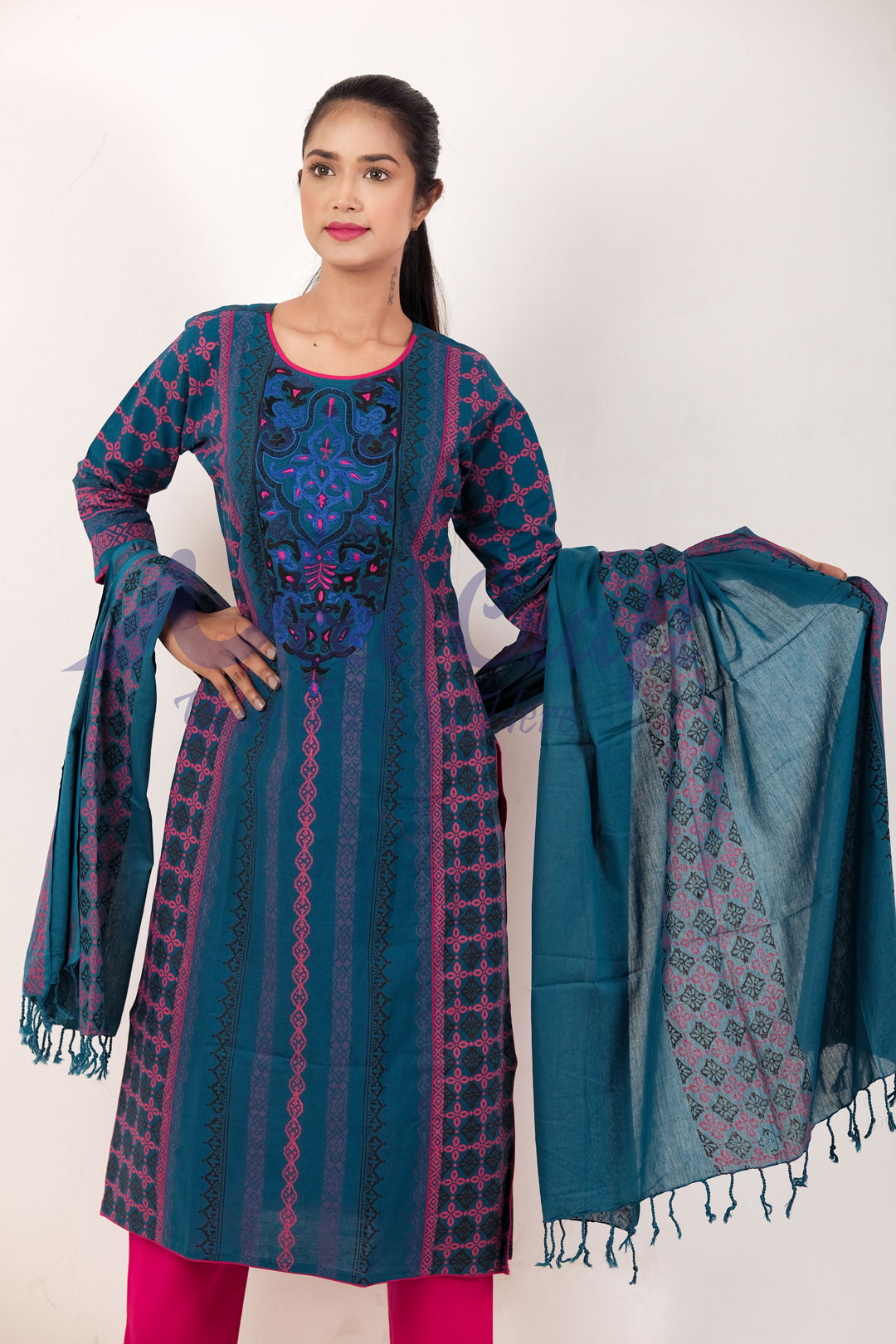 Eid Special Stitched Round Three Piece