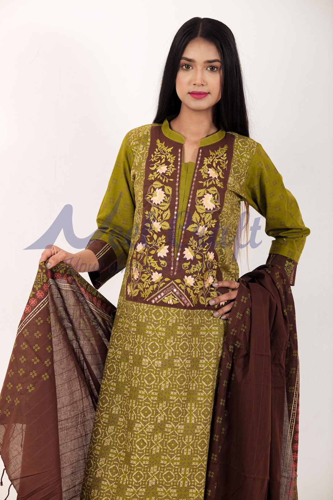 Eid Special Stitched Round Three Piece