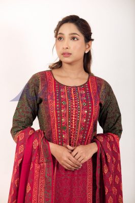 Eid Special Stitched Round Three Piece – SKD-E301